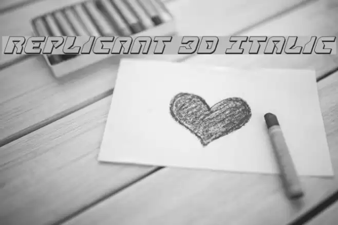 Replicant 3D Italic Font examples