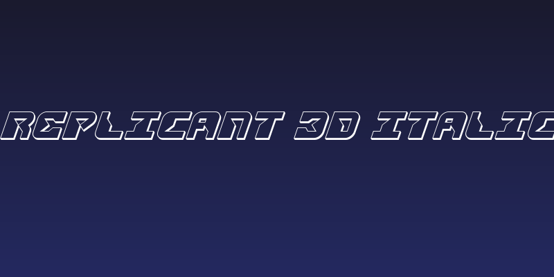 Replicant 3D Italic Social Header