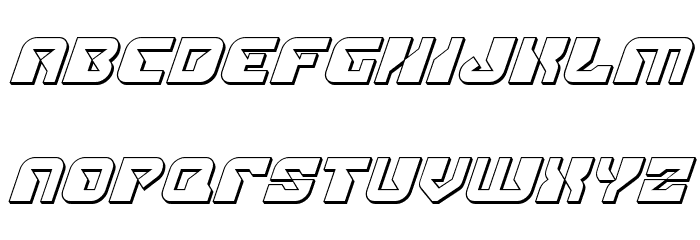 Replicant 3D Italic Font LOWERCASE