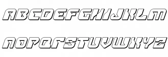 Replicant 3D Italic 字体 小写