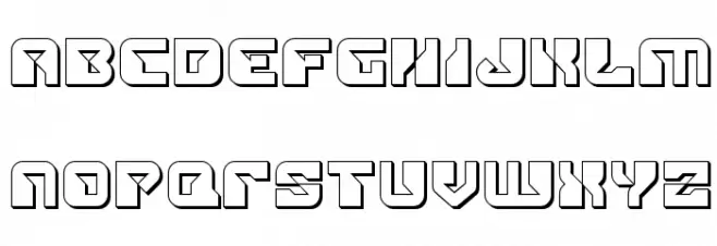 Replicant 3D 字体 小写