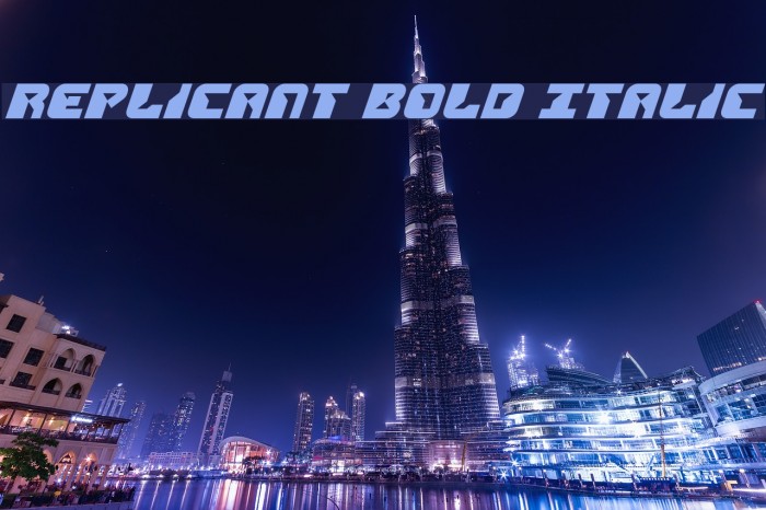 Replicant Bold Italic Example 1