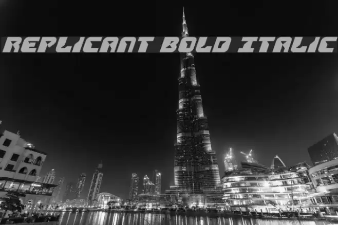 Replicant Bold Italic Font examples