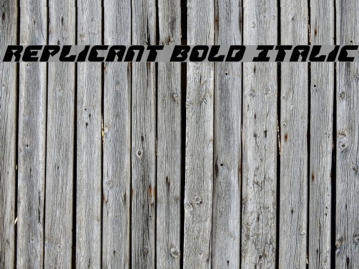Replicant Bold Italic Example 3