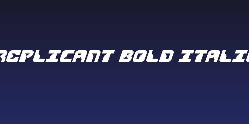 Replicant Bold Italic Social Header
