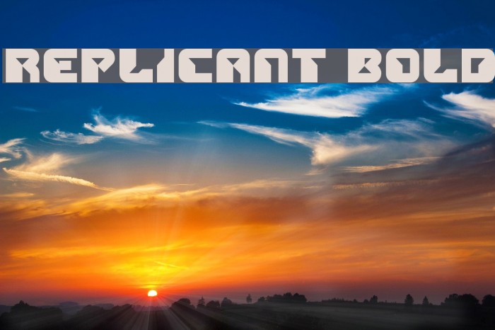 Replicant Bold Font examples