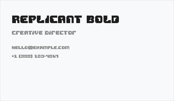 Replicant Bold Business Card