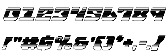 Replicant Chrome Italic Font OTHER CHARS