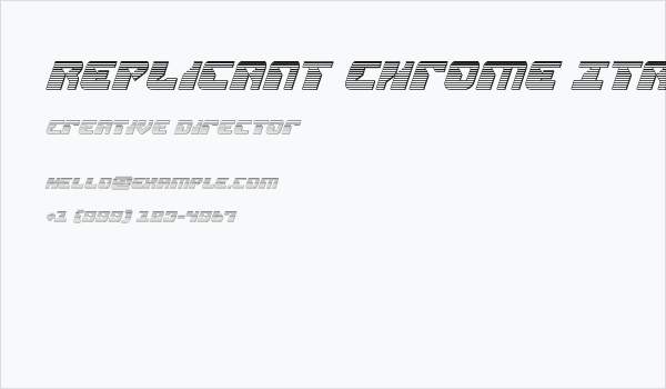 Replicant Chrome Italic Business Card