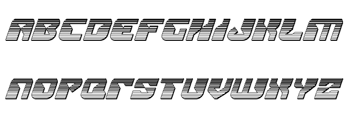 Replicant Chrome Italic Font LOWERCASE