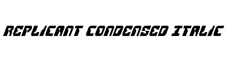 Replicant Condensed Italic  les polices de caractères gratuit tlcharger
