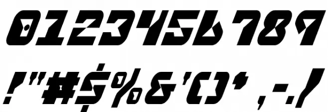 Replicant Condensed Italic Font OTHER CHARS
