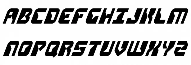 Replicant Condensed Italic 字体 大写