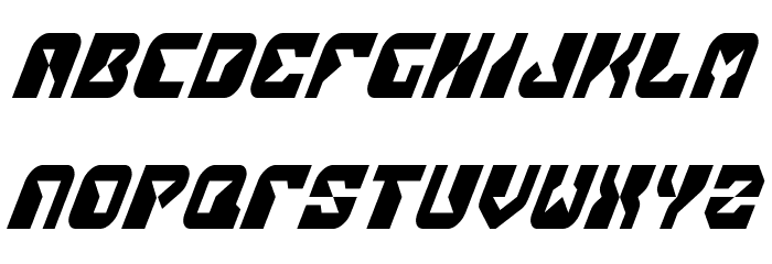 Replicant Condensed Italic Font LOWERCASE