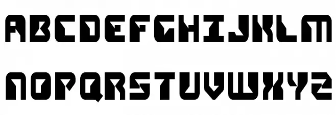 Replicant Condensed 字体 大写