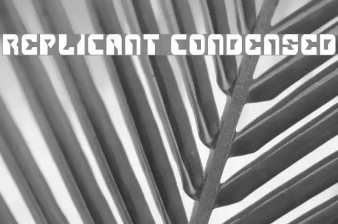 Replicant Condensed Font examples
