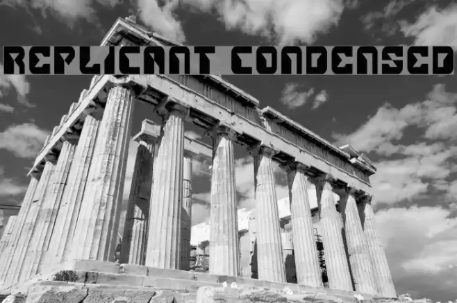 Replicant Condensed Font examples