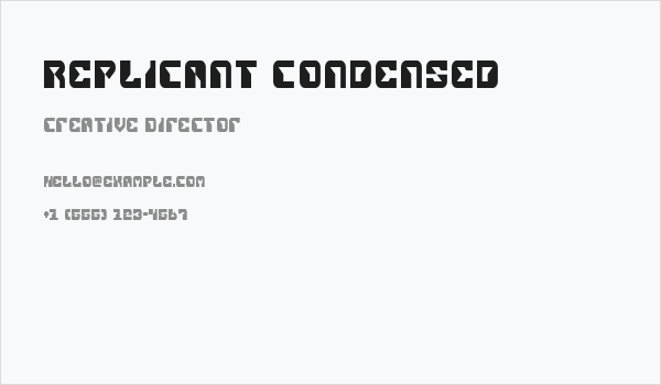 Replicant Condensed Business Card
