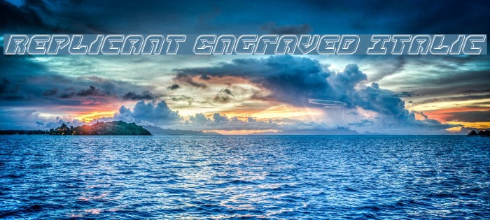 Replicant Engraved Italic Example 3