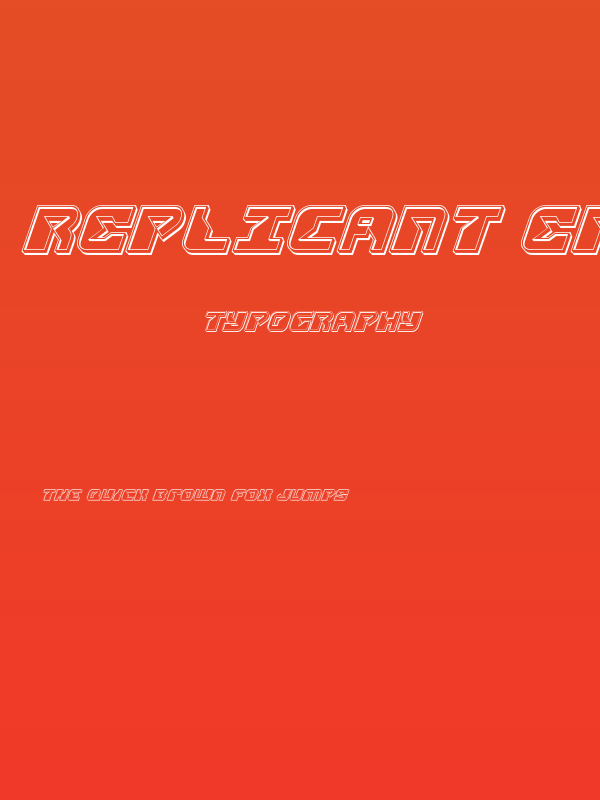 Replicant Engraved Italic Poster