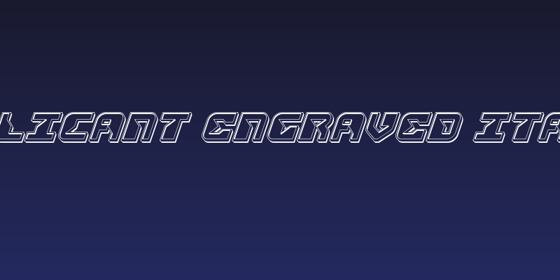 Replicant Engraved Italic Social Header