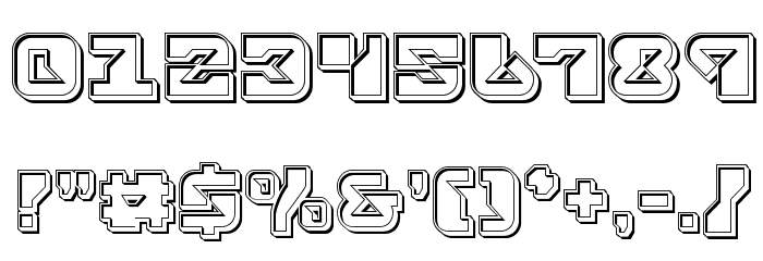 Replicant Engraved Font OTHER CHARS