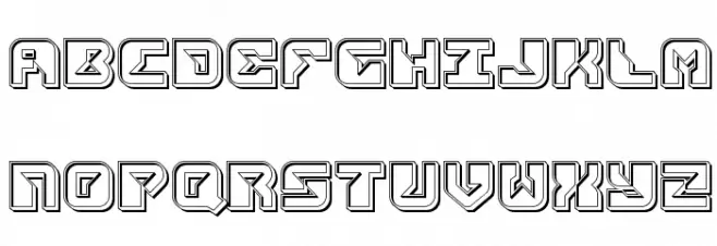 Replicant Engraved Caratteri MAIUSCOLE
