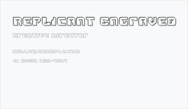 Replicant Engraved Business Card