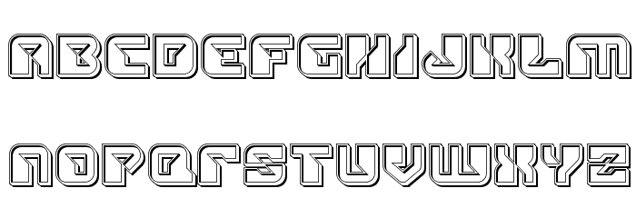 Replicant Engraved Font LOWERCASE