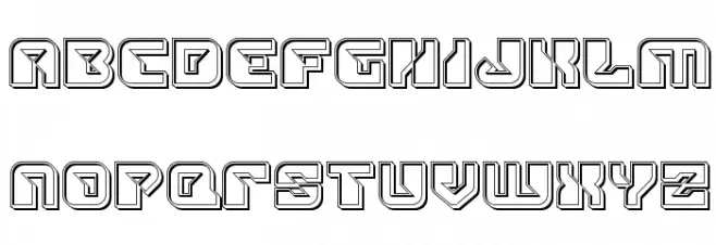 Replicant Engraved Font Litere mici