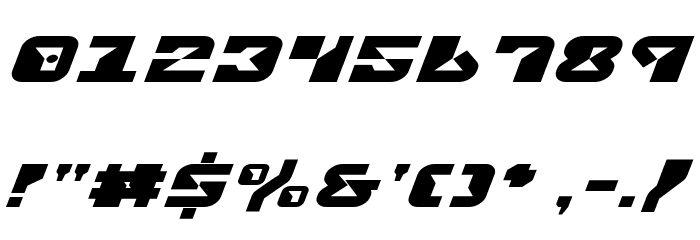 Replicant Expanded Italic Font OTHER CHARS