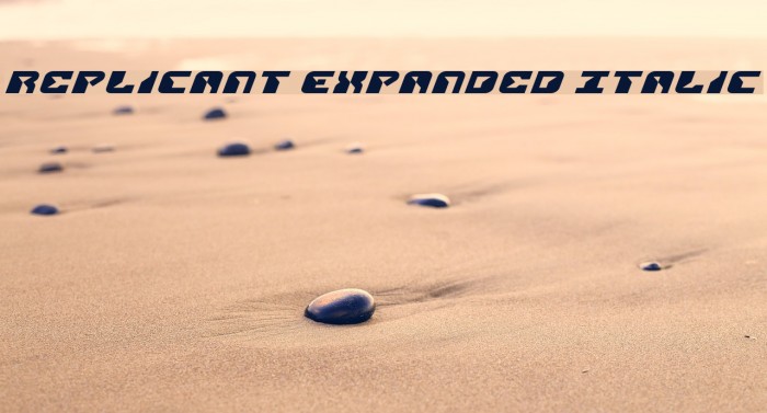 Replicant Expanded Italic Font examples