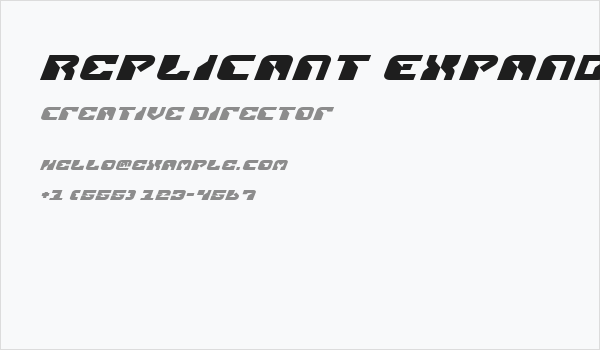 Replicant Expanded Italic Business Card