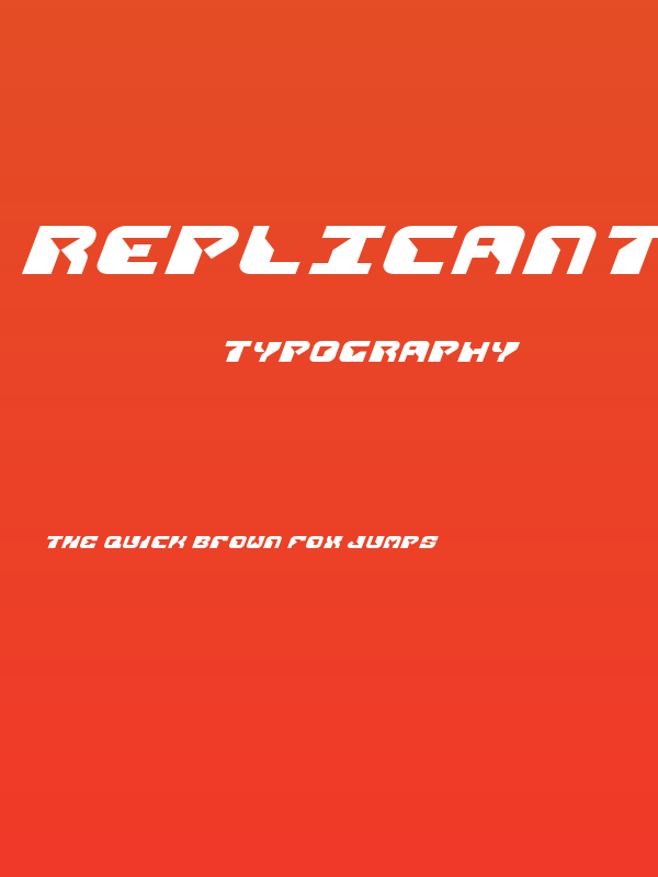 Replicant Expanded Italic Poster