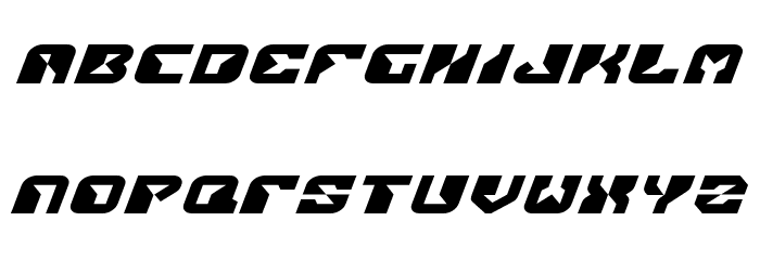 Replicant Expanded Italic Font LOWERCASE