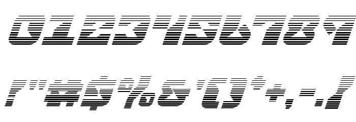 Replicant Gradient Italic Font OTHER CHARS