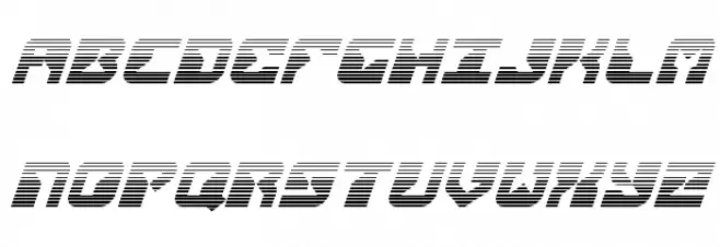 Replicant Gradient Italic Caratteri MAIUSCOLE