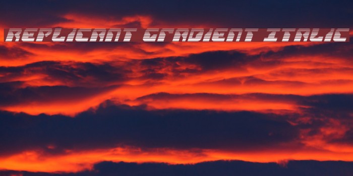 Replicant Gradient Italic Font examples