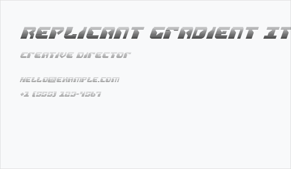 Replicant Gradient Italic Business Card