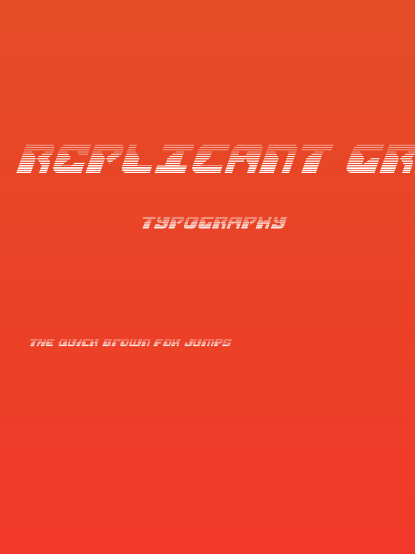 Replicant Gradient Italic Poster
