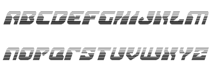 Replicant Gradient Italic Font LOWERCASE