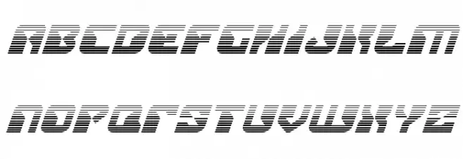 Replicant Gradient Italic Caratteri MINUSCOLO