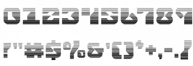 Replicant Gradient Font OTHER CHARS