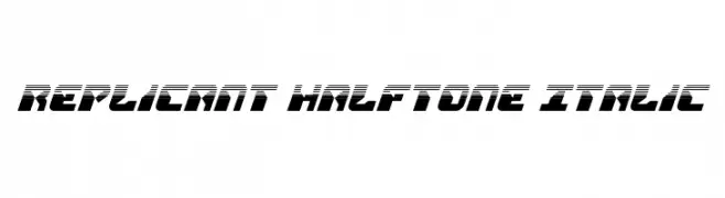 Replicant Halftone Italic 