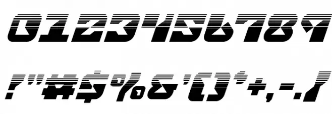 Replicant Halftone Italic Font OTHER CHARS