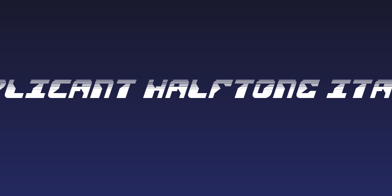 Replicant Halftone Italic Social Header