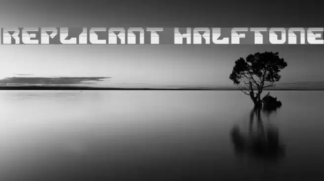 Replicant Halftone Font examples