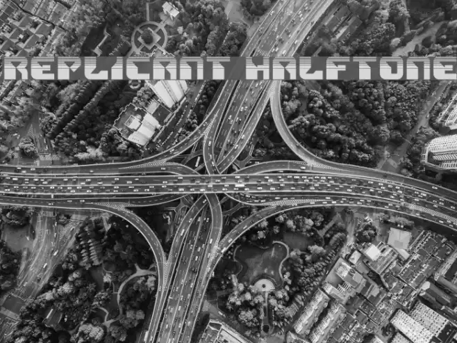 Replicant Halftone Font examples