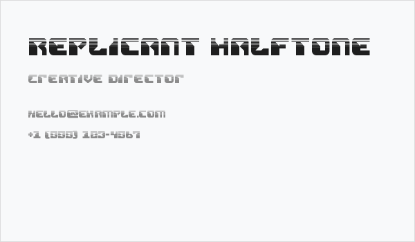 Replicant Halftone Business Card