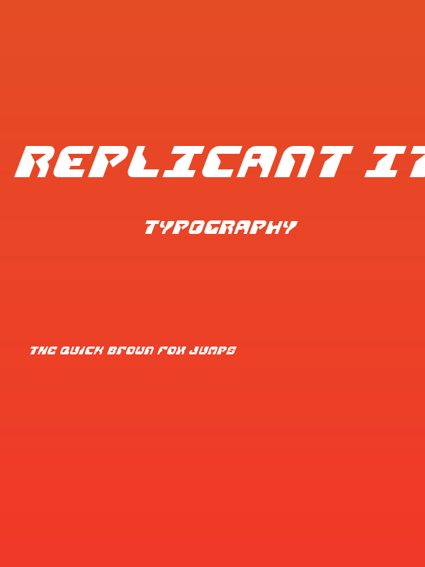 Replicant Italic Poster